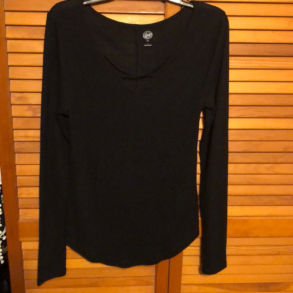 Black long sleeve top